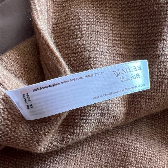 Anthropologie Tan Ruffle Hem Sleeveless Cardigan - Picture 5 of 5